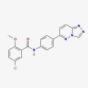 molecular formula C19H14ClN5O2 B2610405 5-chloro-2-methoxy-N-[4-([1,2,4]triazolo[4,3-b]pyridazin-6-yl)phenyl]benzamide CAS No. 894065-67-9