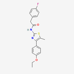 molecular formula C20H19FN2O2S B2610408 N-(4-(4-ethoxyphenyl)-5-methylthiazol-2-yl)-2-(4-fluorophenyl)acetamide CAS No. 899731-82-9