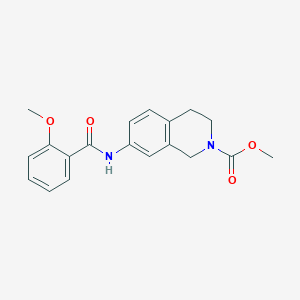 molecular formula C19H20N2O4 B2610410 7-(2-甲氧基苯甲酰胺)-3,4-二氢异喹啉-2(1H)-羧酸甲酯 CAS No. 1448034-46-5