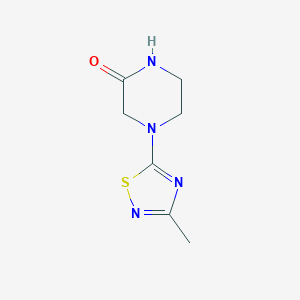 molecular formula C7H10N4OS B2610412 4-(3-Methyl-1,2,4-thiadiazol-5-yl)piperazin-2-one CAS No. 1866146-13-5