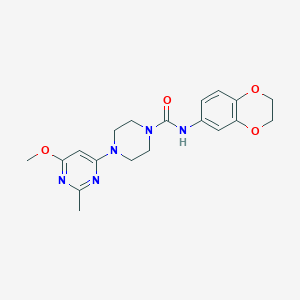 molecular formula C19H23N5O4 B2610434 N-(2,3-dihydro-1,4-benzodioxin-6-yl)-4-(6-methoxy-2-methylpyrimidin-4-yl)piperazine-1-carboxamide CAS No. 946249-18-9