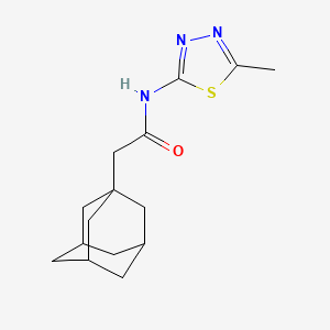 molecular formula C15H21N3OS B2610435 2-(1-adamantyl)-N-(5-methyl-1,3,4-thiadiazol-2-yl)acetamide CAS No. 391863-93-7