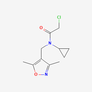 molecular formula C11H15ClN2O2 B2610437 2-Chloro-N-cyclopropyl-N-[(3,5-dimethyl-1,2-oxazol-4-yl)methyl]acetamide CAS No. 2411307-75-8