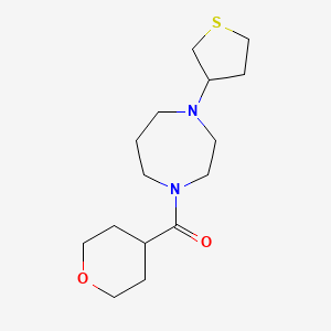 (tetrahydro-2H-pyran-4-yl)(4-(tetrahydrothiophen-3-yl)-1,4-diazepan-1-yl)methanone
