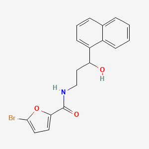 molecular formula C18H16BrNO3 B2610451 5-bromo-N-(3-hydroxy-3-(naphthalen-1-yl)propyl)furan-2-carboxamide CAS No. 1421491-45-3