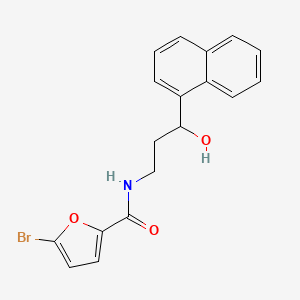 molecular formula C18H16BrNO3 B2610451 5-溴-N-(3-羟基-3-(萘-1-基)丙基)呋喃-2-甲酰胺 CAS No. 1421491-45-3