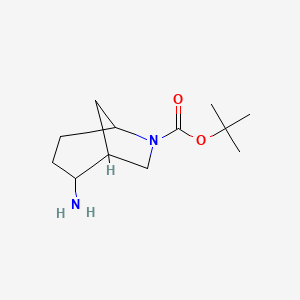 molecular formula C12H22N2O2 B2610456 Tert-butyl 2-amino-6-azabicyclo[3.2.1]octane-6-carboxylate CAS No. 1824508-58-8
