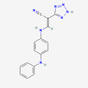 (E)-3-(4-anilinoanilino)-2-(2H-tetrazol-5-yl)prop-2-enenitrile