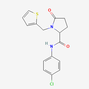 N-(4-chlorophenyl)-5-oxo-1-(2-thienylmethyl)-2-pyrrolidinecarboxamide