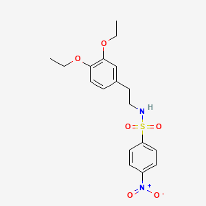 molecular formula C18H22N2O6S B2610466 N-[2-(3,4-diethoxyphenyl)ethyl]-4-nitrobenzenesulfonamide CAS No. 446028-71-3