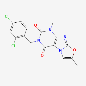 2-[(2,4-Dichlorophenyl)methyl]-4,7-dimethylpurino[8,7-b][1,3]oxazole-1,3-dione