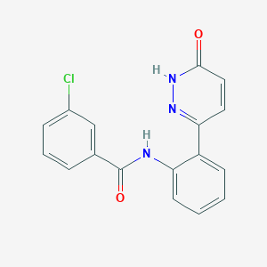 3-chloro-N-(2-(6-oxo-1,6-dihydropyridazin-3-yl)phenyl)benzamide
