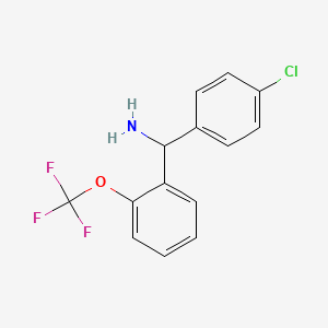 (4-Chlorophenyl)(2-(trifluoromethoxy)phenyl)methanamine