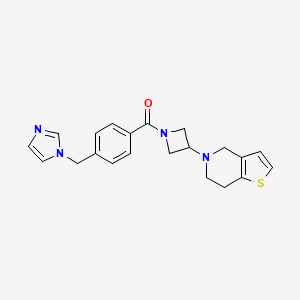 (4-((1H-imidazol-1-yl)methyl)phenyl)(3-(6,7-dihydrothieno[3,2-c]pyridin-5(4H)-yl)azetidin-1-yl)methanone