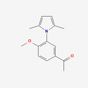 molecular formula C15H17NO2 B2610489 1-[3-(2,5-dimethyl-1H-pyrrol-1-yl)-4-methoxyphenyl]ethanone CAS No. 928708-02-5