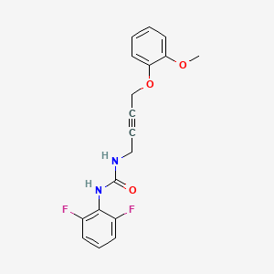 molecular formula C18H16F2N2O3 B2610503 1-(2,6-二氟苯基)-3-(4-(2-甲氧基苯氧基)丁-2-炔-1-基)脲 CAS No. 1448027-51-7