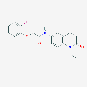 molecular formula C20H21FN2O3 B2610504 2-(2-氟苯氧基)-N-(2-氧代-1-丙基-1,2,3,4-四氢喹啉-6-基)乙酰胺 CAS No. 946269-54-1