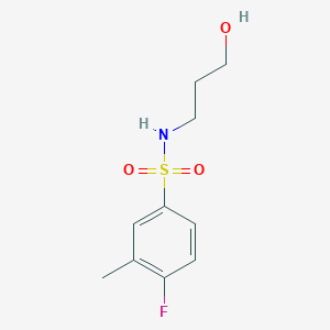 4-fluoro-N-(3-hydroxypropyl)-3-methylbenzenesulfonamide