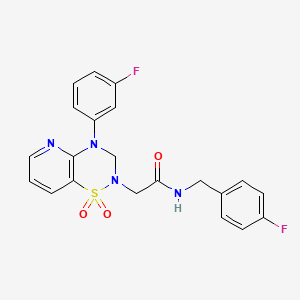 N-(4-fluorobenzyl)-2-(4-(3-fluorophenyl)-1,1-dioxido-3,4-dihydro-2H-pyrido[2,3-e][1,2,4]thiadiazin-2-yl)acetamide