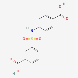 molecular formula C14H11NO6S B2610513 3-[(4-Carboxyphenyl)sulfamoyl]benzoic acid CAS No. 328110-84-5