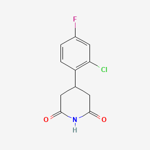 molecular formula C11H9ClFNO2 B2610515 4-(2-Chloro-4-fluorophenyl)piperidine-2,6-dione CAS No. 1692551-83-9