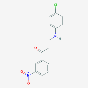molecular formula C15H13ClN2O3 B2610521 3-(4-Chloroanilino)-1-(3-nitrophenyl)-1-propanone CAS No. 882748-35-8