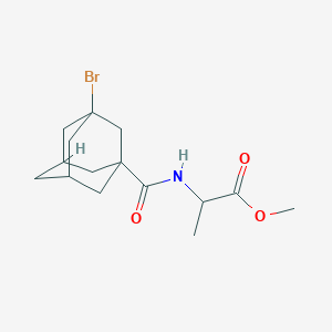 molecular formula C15H22BrNO3 B2610523 Methyl 2-[(3-bromoadamantane-1-carbonyl)amino]propanoate CAS No. 357387-45-2