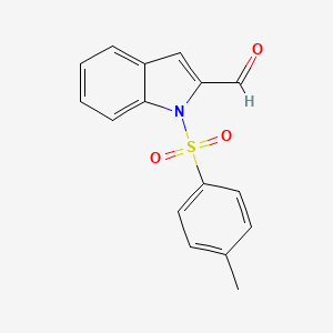 molecular formula C16H13NO3S B2610531 1-[(4-甲苯磺酰基)-1H-吲哚-2-甲醛] CAS No. 146384-54-5