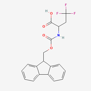 molecular formula C19H16F3NO4 B2610534 Fmoc-2-amino-4,4,4-trifluorobutyric acid CAS No. 1219145-37-5; 181128-48-3