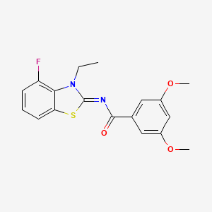 N-(3-ethyl-4-fluoro-1,3-benzothiazol-2-ylidene)-3,5-dimethoxybenzamide