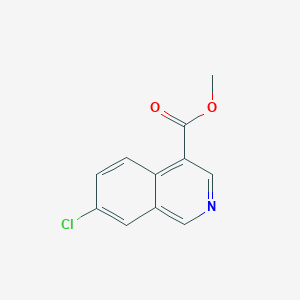 molecular formula C11H8ClNO2 B2610538 7-氯异喹啉-4-甲酸甲酯 CAS No. 1367827-00-6