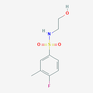 4-fluoro-N-(2-hydroxyethyl)-3-methylbenzenesulfonamide