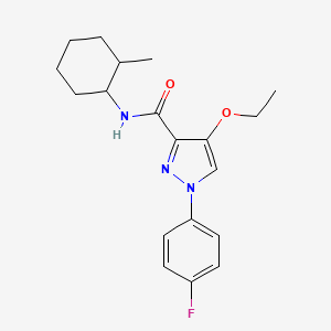 molecular formula C19H24FN3O2 B2610543 4-ethoxy-1-(4-fluorophenyl)-N-(2-methylcyclohexyl)-1H-pyrazole-3-carboxamide CAS No. 1189733-20-7