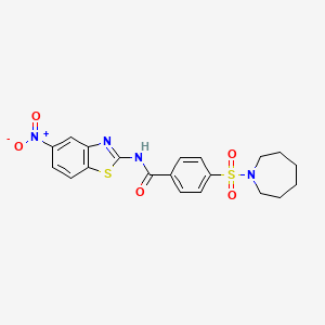4-(azepan-1-ylsulfonyl)-N-(5-nitrobenzo[d]thiazol-2-yl)benzamide