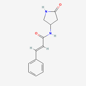 molecular formula C13H14N2O2 B2610552 N-(5-oxopyrrolidin-3-yl)cinnamamide CAS No. 1351664-02-2