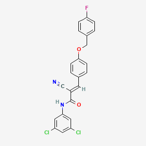 (2E)-2-CYANO-N-(3,5-DICHLOROPHENYL)-3-{4-[(4-FLUOROBENZYL)OXY]PHENYL}ACRYLAMIDE