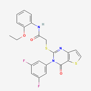2-((3-(3,5-difluorophenyl)-4-oxo-3,4-dihydrothieno[3,2-d]pyrimidin-2-yl)thio)-N-(2-ethoxyphenyl)acetamide