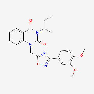 3-(sec-butyl)-1-((3-(3,4-dimethoxyphenyl)-1,2,4-oxadiazol-5-yl)methyl)quinazoline-2,4(1H,3H)-dione