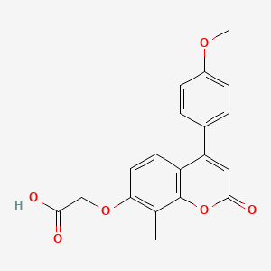 molecular formula C19H16O6 B2610567 {[4-(4-methoxyphenyl)-8-methyl-2-oxo-2H-chromen-7-yl]oxy}acetic acid CAS No. 384362-18-9