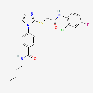 N-butyl-4-(2-((2-((2-chloro-4-fluorophenyl)amino)-2-oxoethyl)thio)-1H-imidazol-1-yl)benzamide