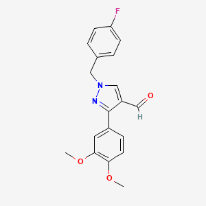 3-(3,4-dimethoxyphenyl)-1-(4-fluorobenzyl)-1H-pyrazole-4-carbaldehyde