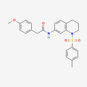 molecular formula C25H26N2O4S B2610588 2-(4-methoxyphenyl)-N-(1-tosyl-1,2,3,4-tetrahydroquinolin-7-yl)acetamide CAS No. 898413-63-3