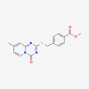 Methyl 4-[(8-methyl-4-oxopyrido[1,2-a][1,3,5]triazin-2-yl)sulfanylmethyl]benzoate