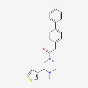 2-([1,1'-biphenyl]-4-yl)-N-(2-(dimethylamino)-2-(thiophen-3-yl)ethyl)acetamide