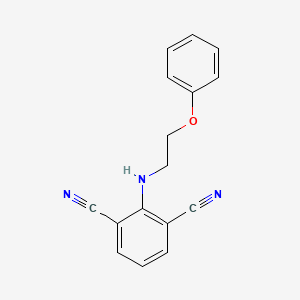 molecular formula C16H13N3O B2610624 2-[(2-Phenoxyethyl)amino]isophthalonitrile CAS No. 882747-97-9