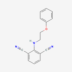 molecular formula C16H13N3O B2610624 2-[(2-苯氧基乙基)氨基]间苯二腈 CAS No. 882747-97-9