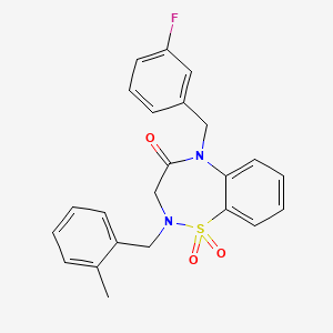 5-(3-fluorobenzyl)-2-(2-methylbenzyl)-2,3-dihydrobenzo[f][1,2,5]thiadiazepin-4(5H)-one 1,1-dioxide
