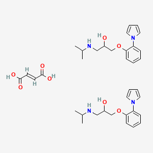 molecular formula C36H48N4O8 B2610641 Isamoltane hemifumarate CAS No. 55050-95-8; 874882-92-5