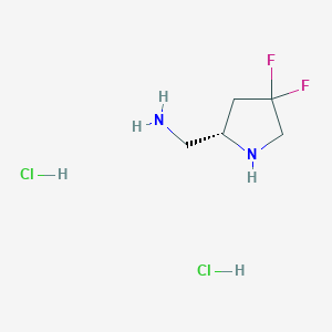 [(2S)-4,4-Difluoropyrrolidin-2-yl]methanamine;dihydrochloride