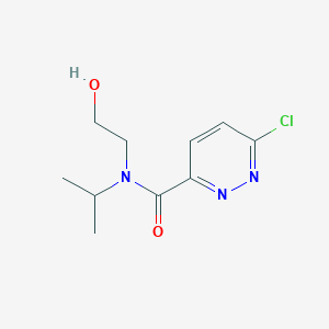 molecular formula C10H14ClN3O2 B2610652 6-氯-N-(2-羟乙基)-N-丙-2-基吡哒嗪-3-甲酰胺 CAS No. 1178292-91-5